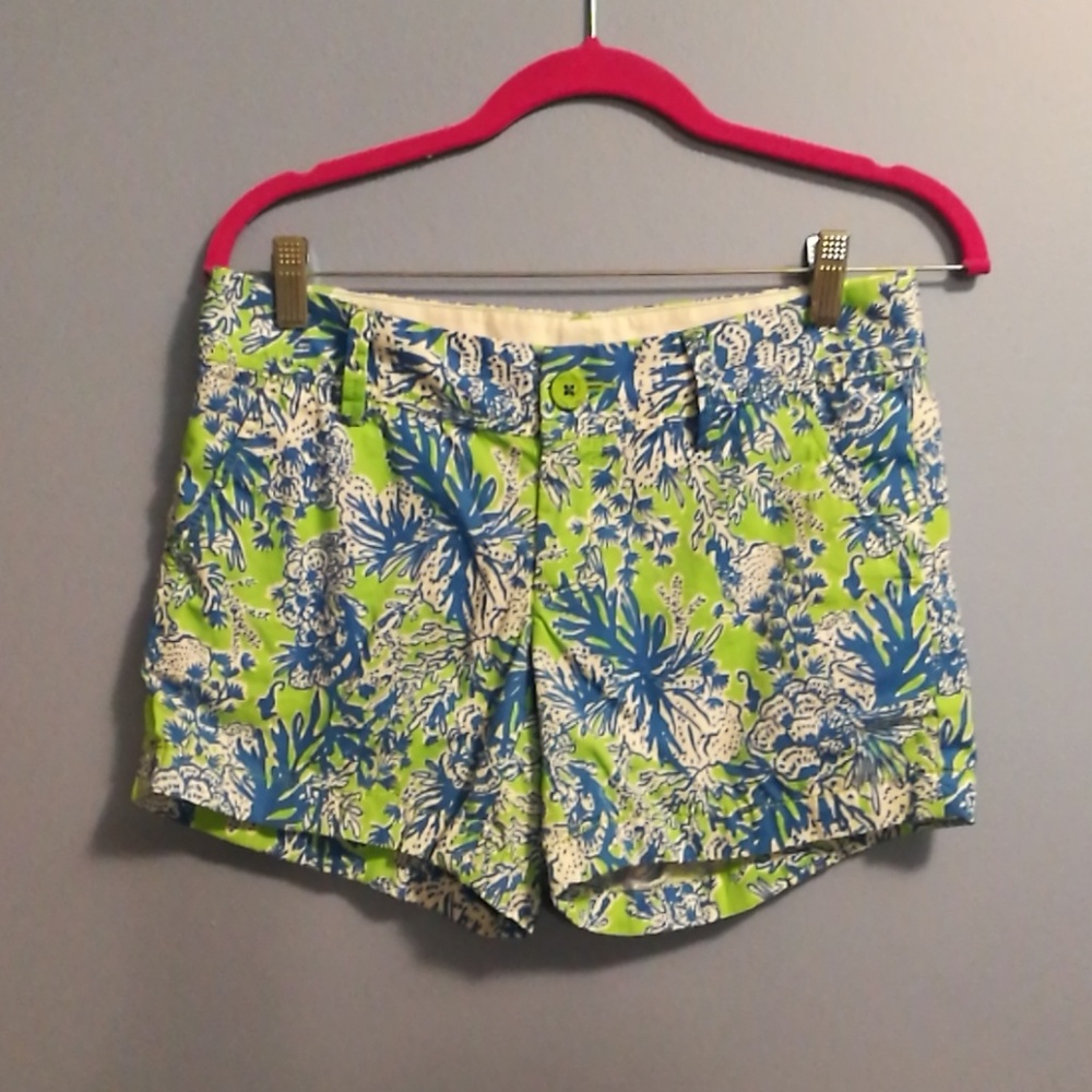 Lilly Pulitzer Callahan Shorts Limeade Biggest Fan